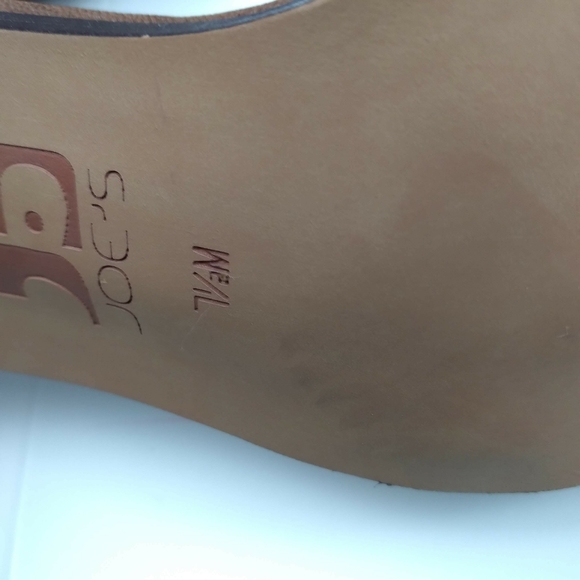 Joe's jeans ankle strap 3 in.heels size 7.5  medium  brown /tan leather. - Picture 7 of 9